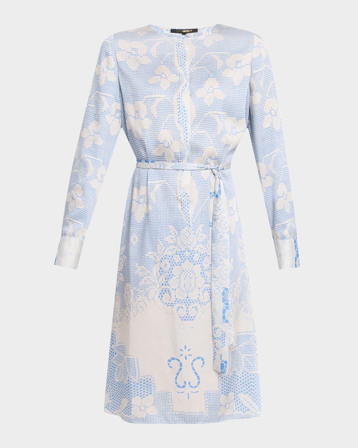 michelle floral lace-print dress
