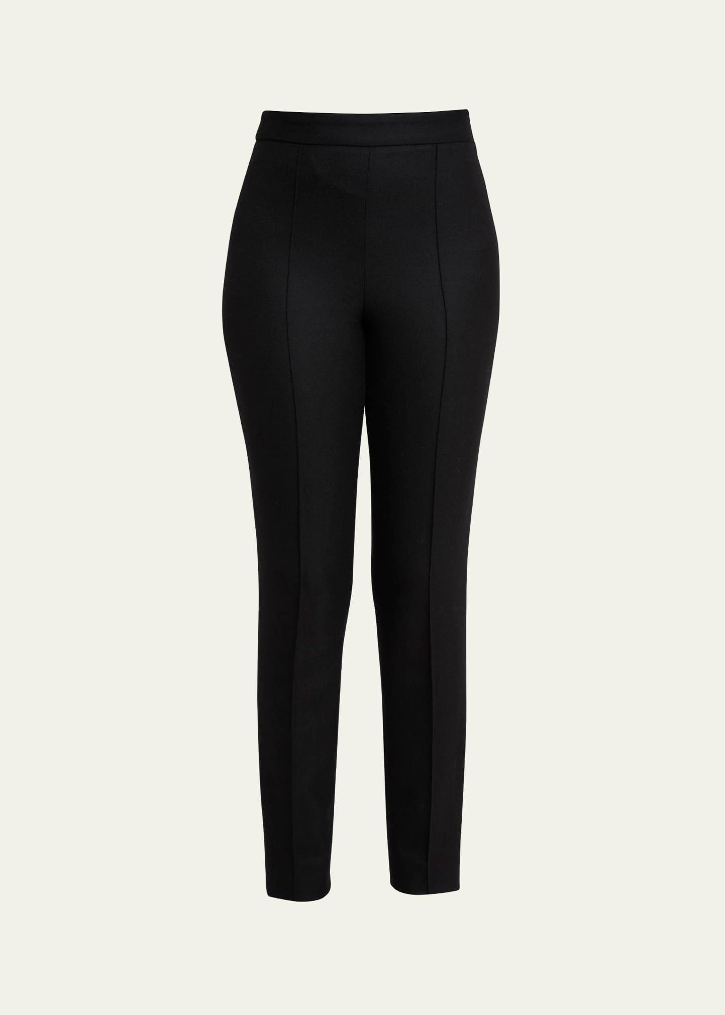 mick slim leg flannel cashmere trousers