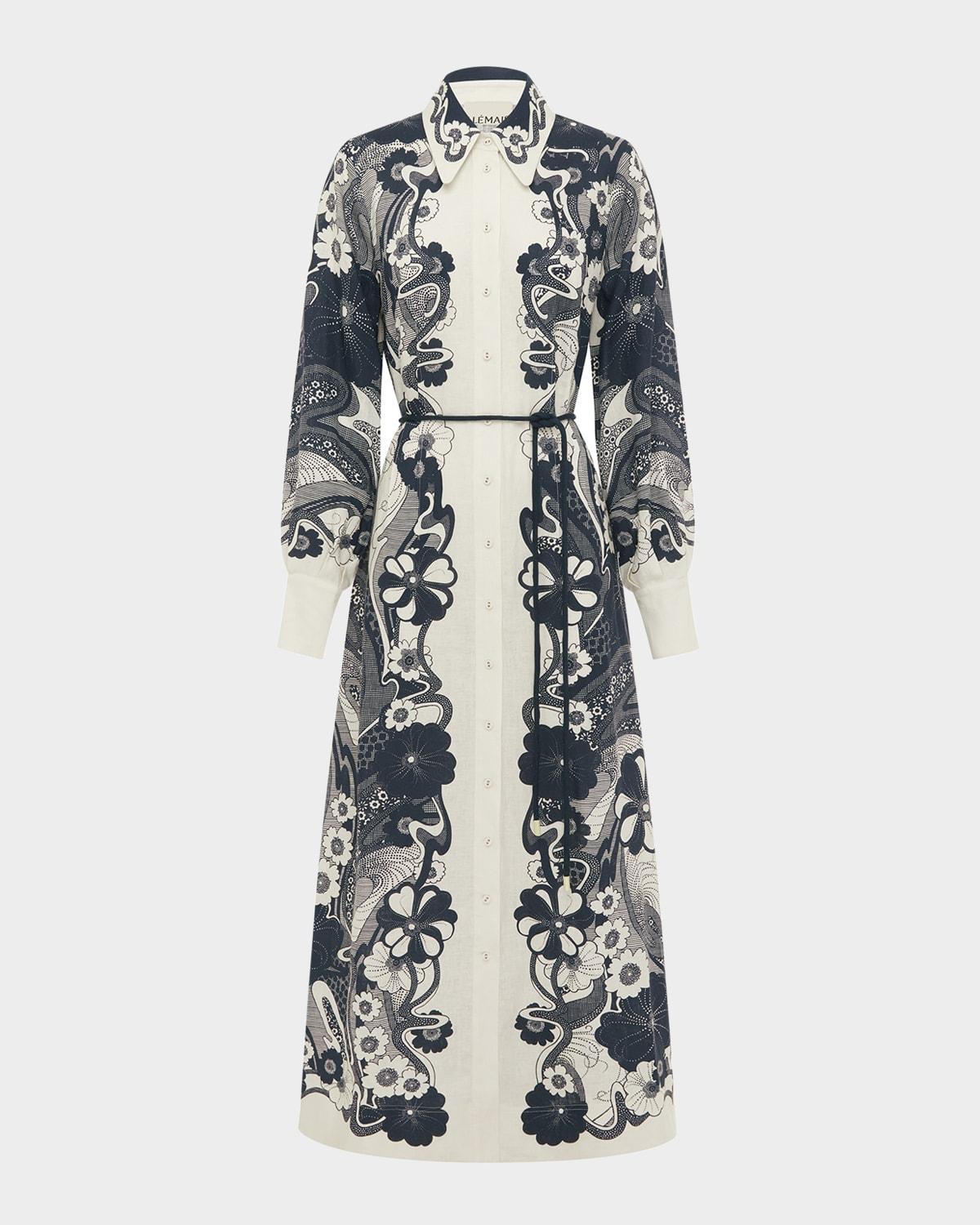 mickey maxi linen shirtdress