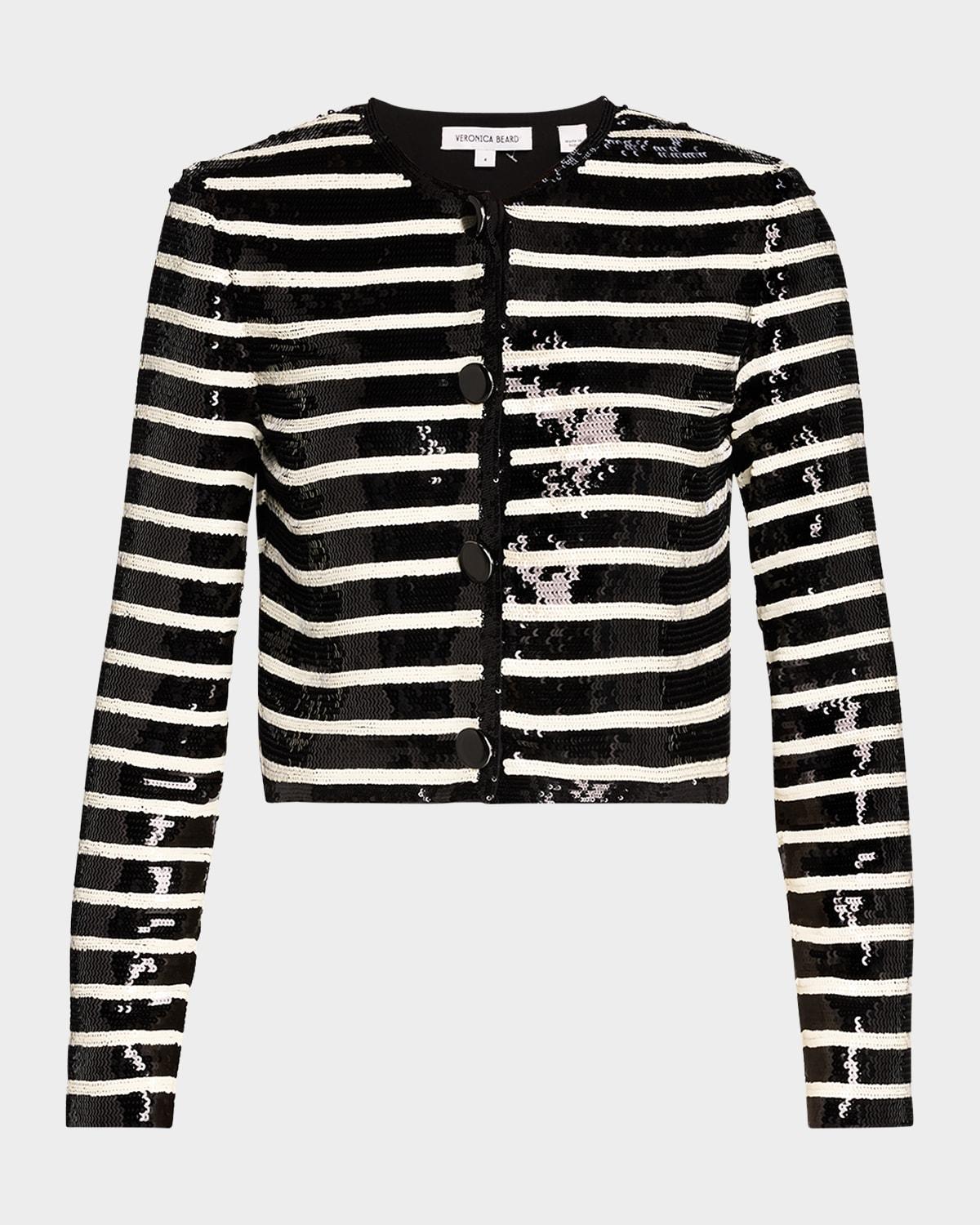 mickey sequined stripe jacket