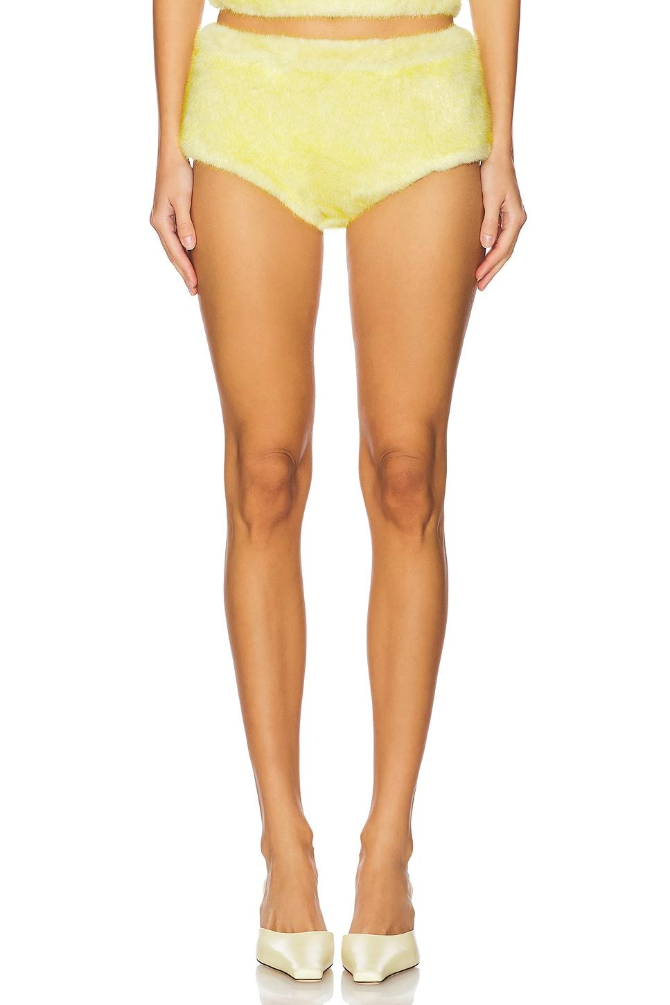micro faux fur shorts