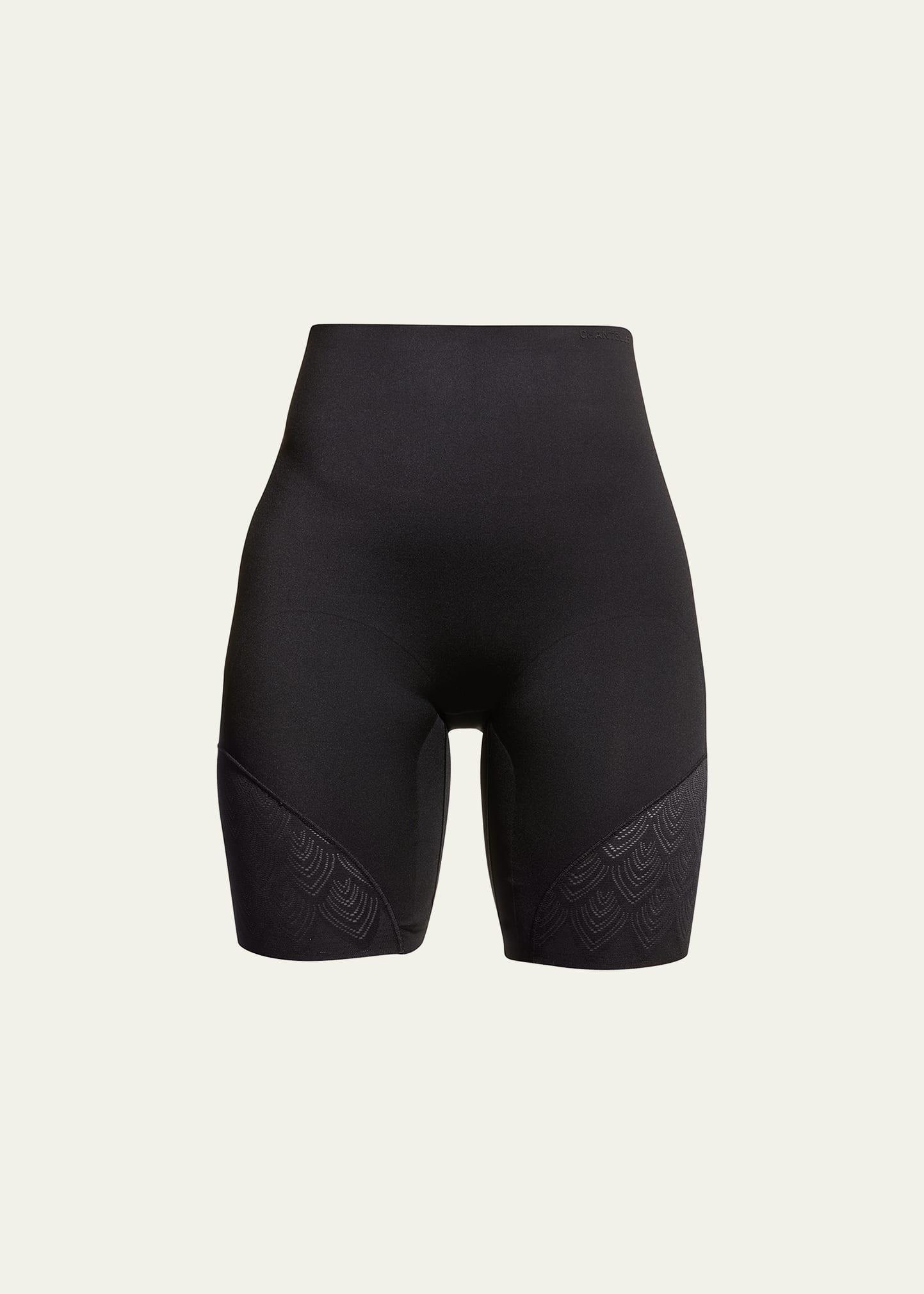 microfiber & lace high-waist thigh shaper