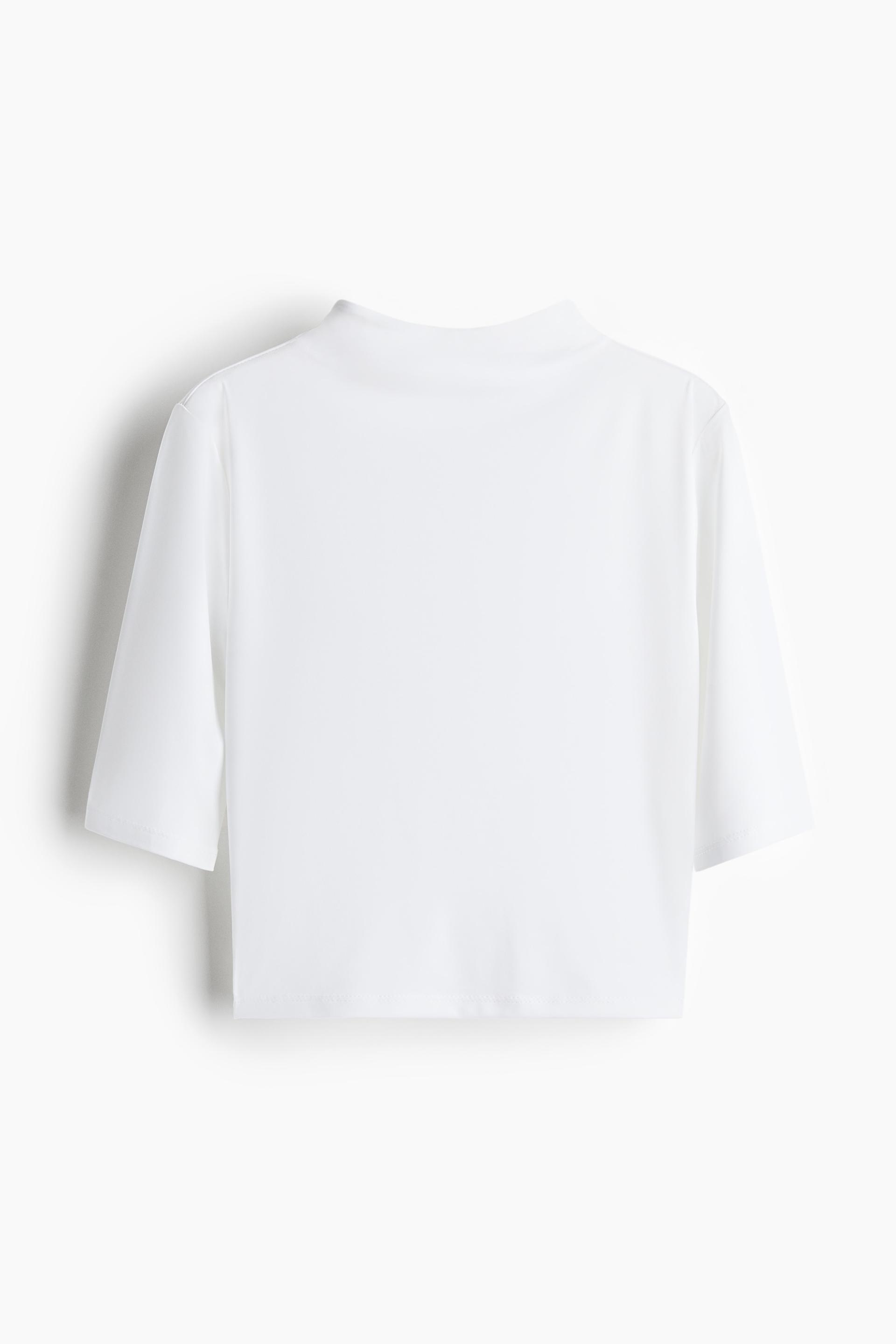 microfiber mock turtleneck top