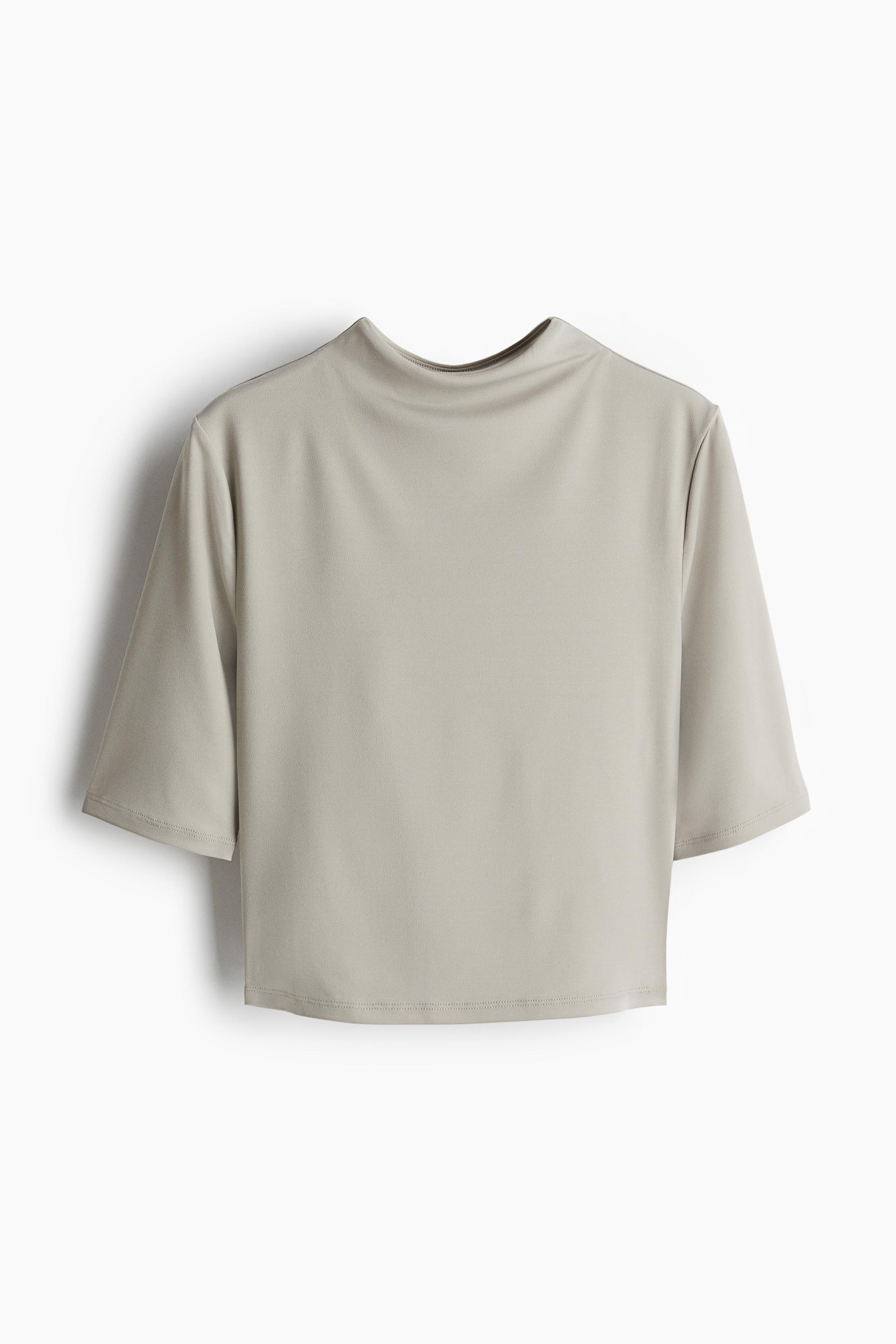 microfiber mock turtleneck top