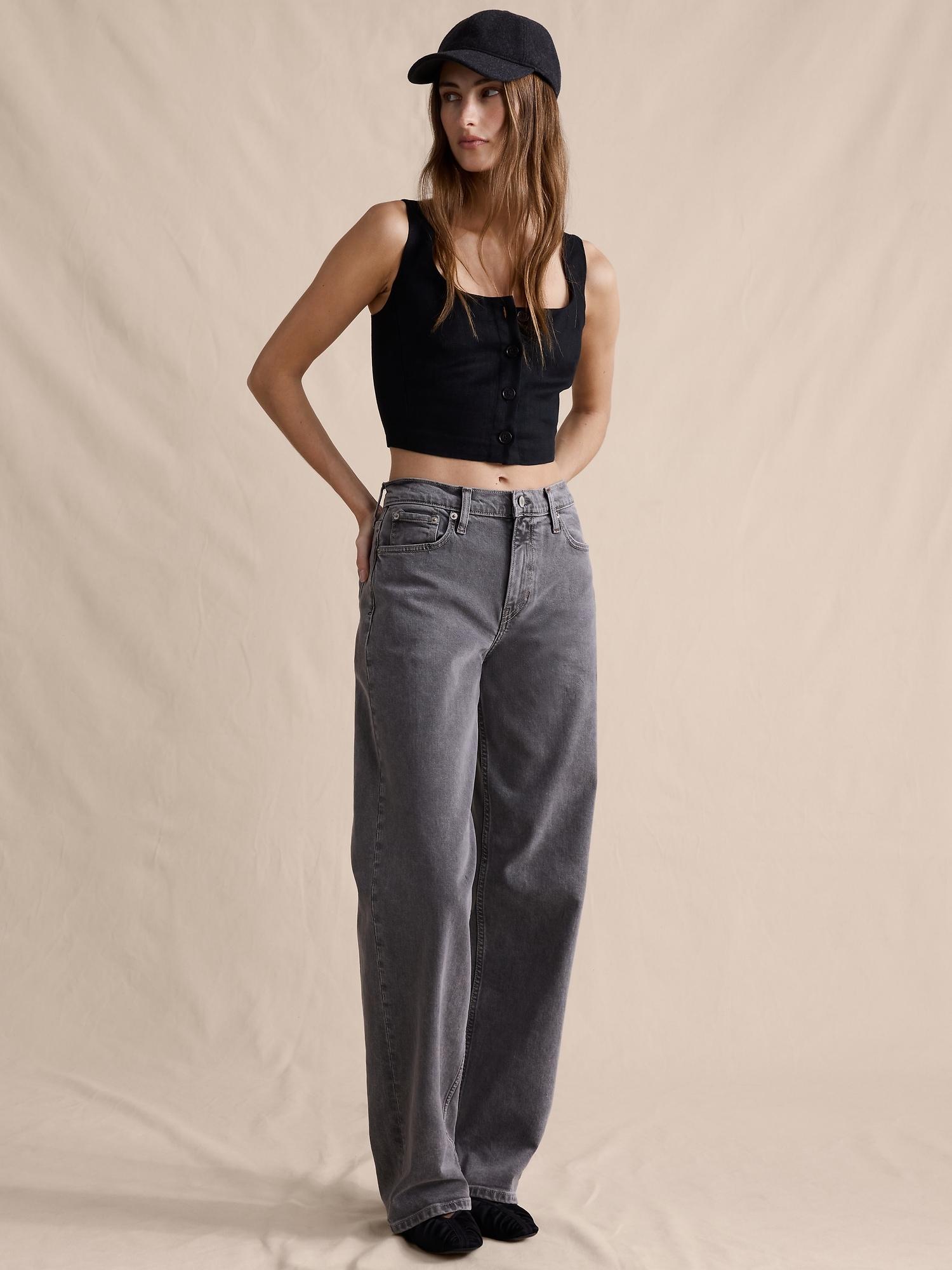 mid-rise 90s loose jean