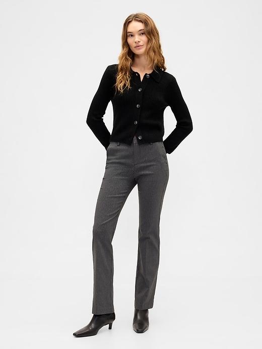 mid rise baby boot pants in bi-stretch