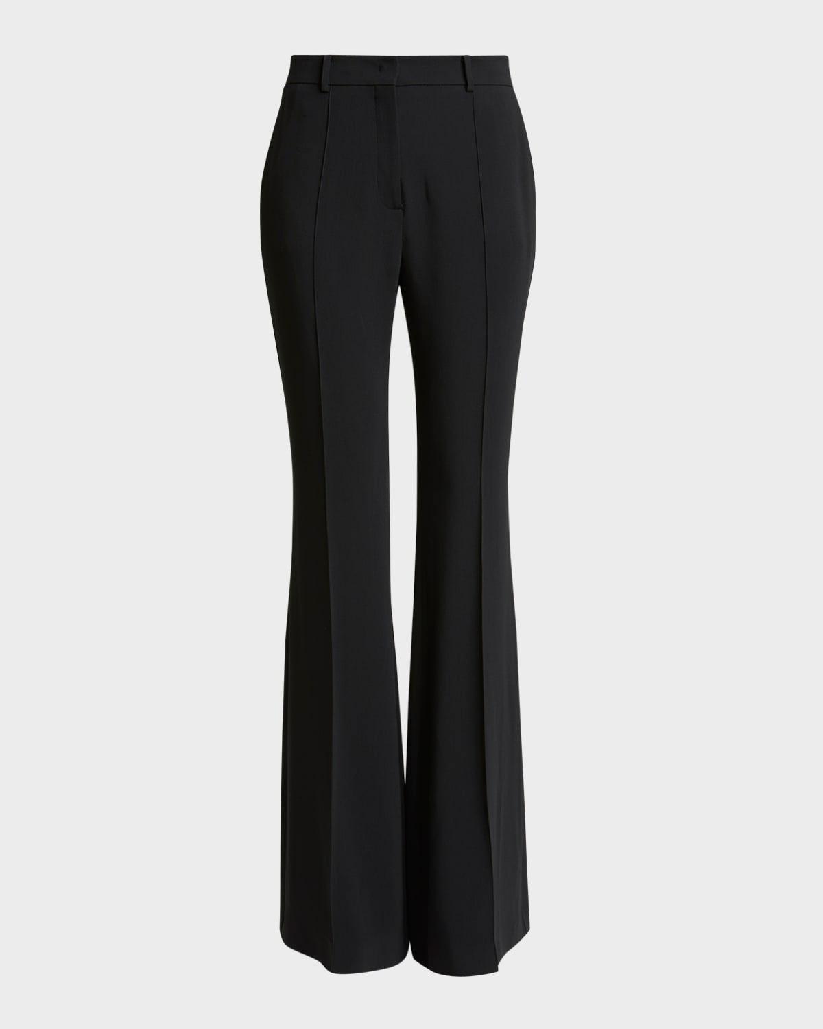 mid-rise cady flared pants