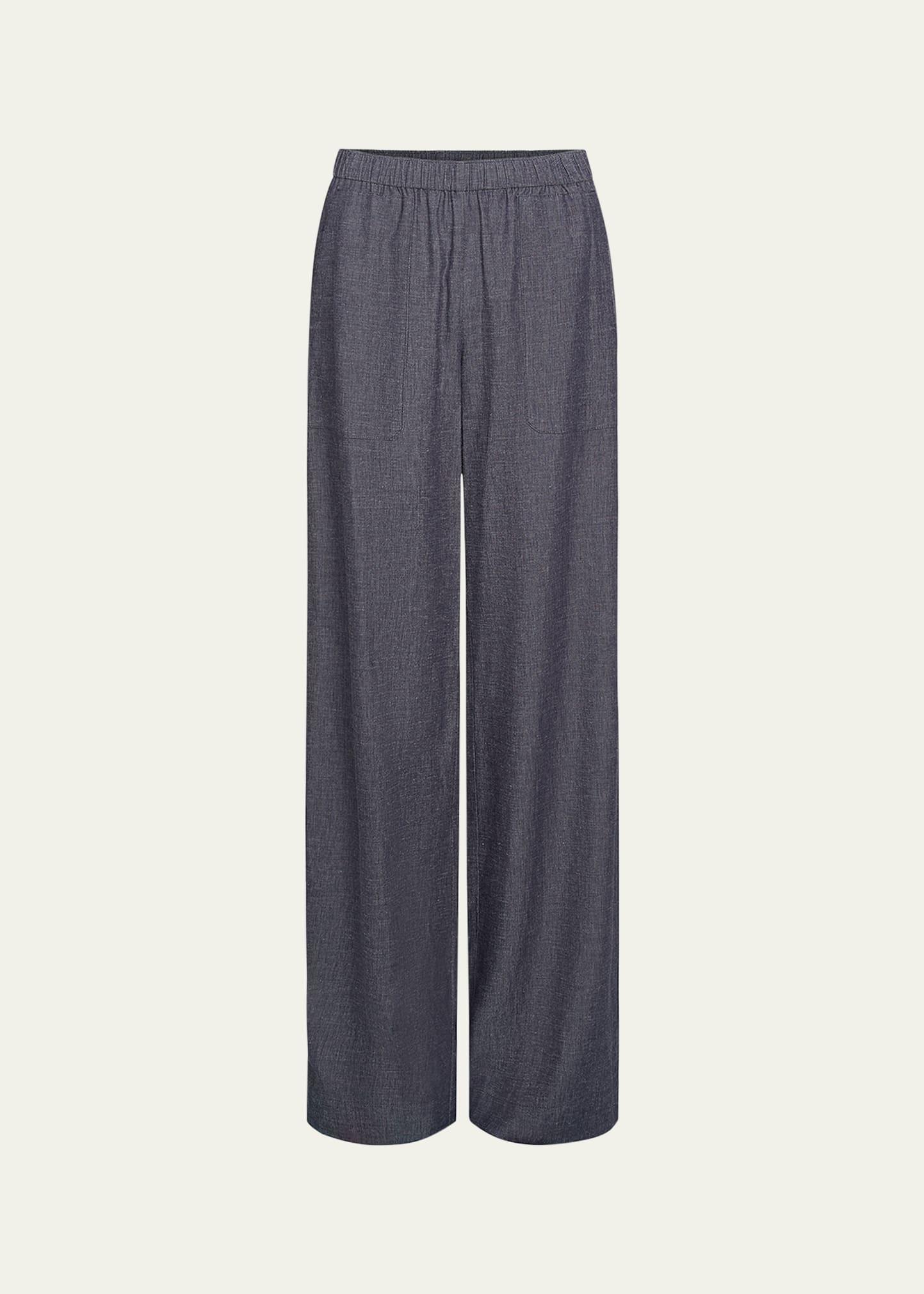 mid-rise casual pull-on pants