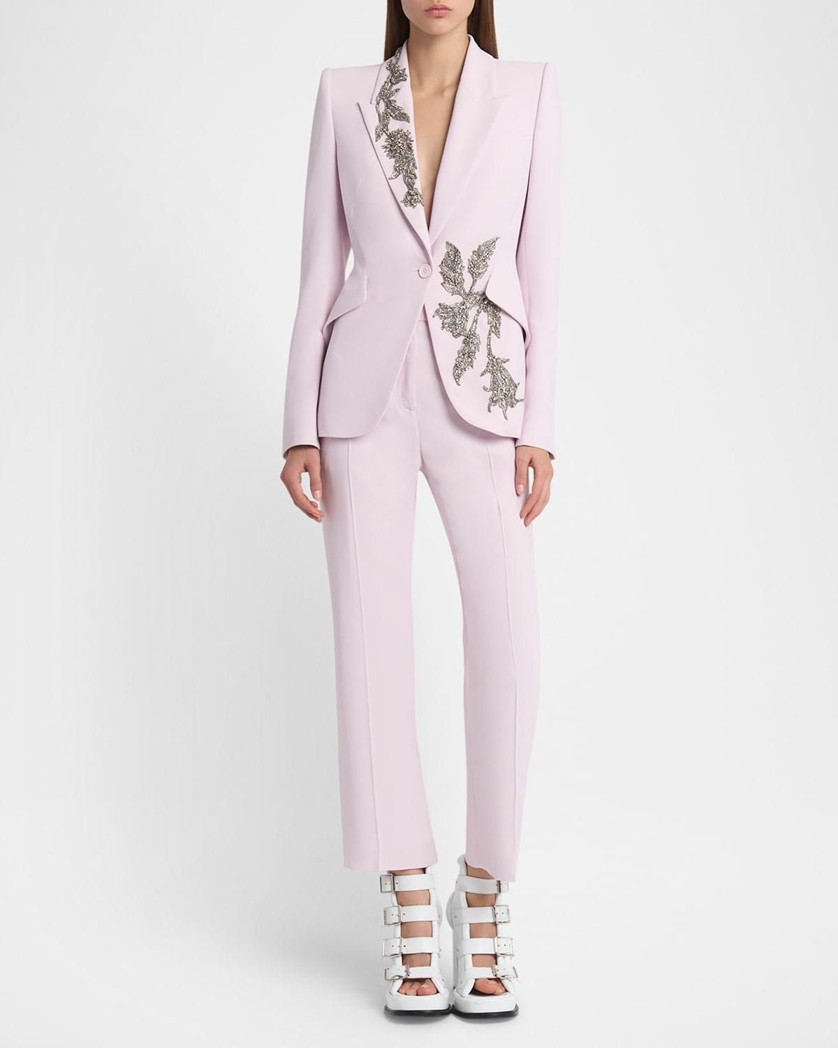 mid-rise cigarette ankle trousers