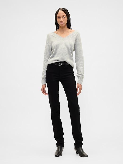 mid rise classic straight jeans