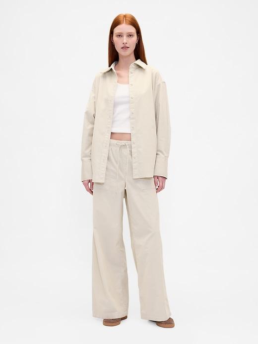 mid rise corduroy baggy pants