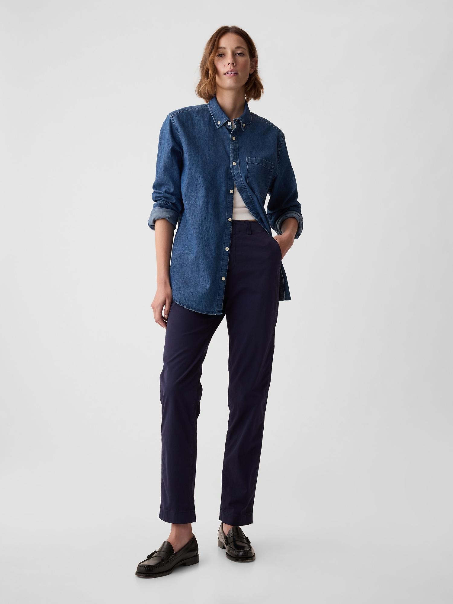 mid rise downtown khakis