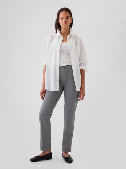 mid rise downtown khakis