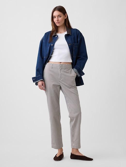 mid rise downtown khakis