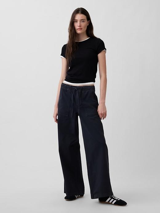 mid rise easy baggy pants
