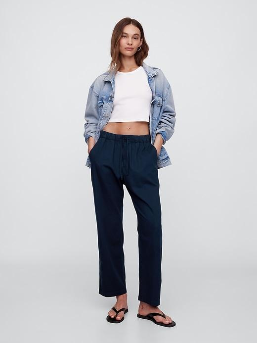 mid rise easy twill pants