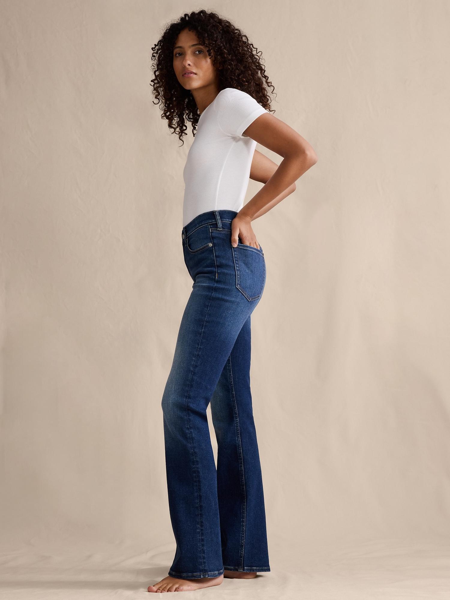 mid-rise flare jean