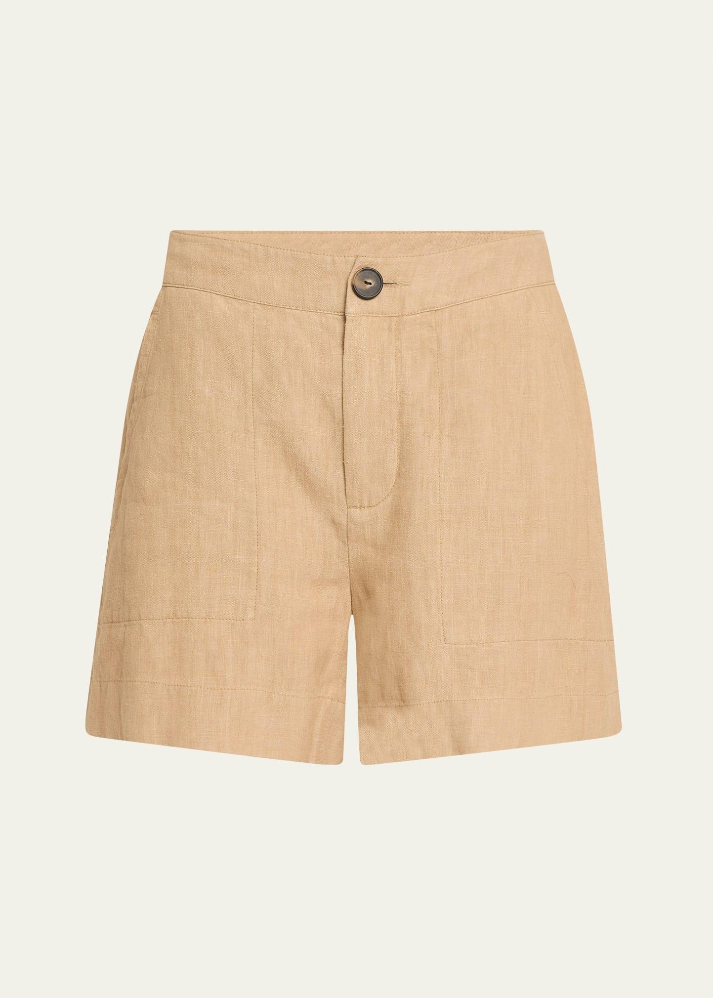 mid-rise hemp shorts