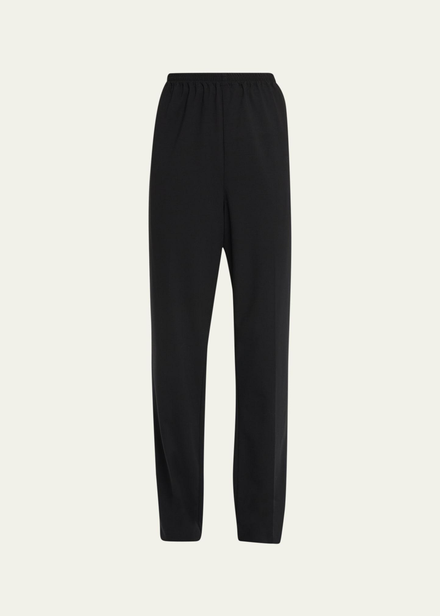 mid-rise narrow-leg trousers