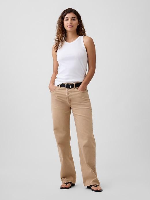 mid rise relaxed straight jeans