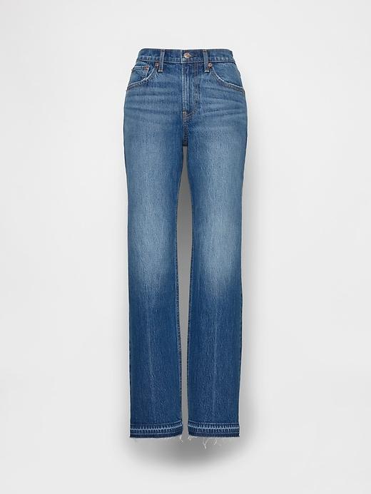 mid rise relaxed straight jeans