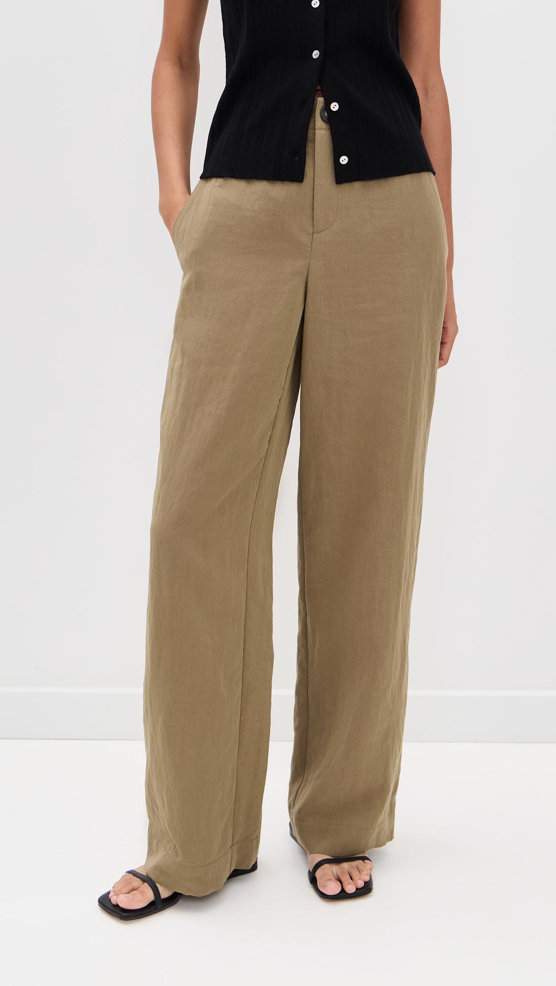mid rise relaxed wide leg pants