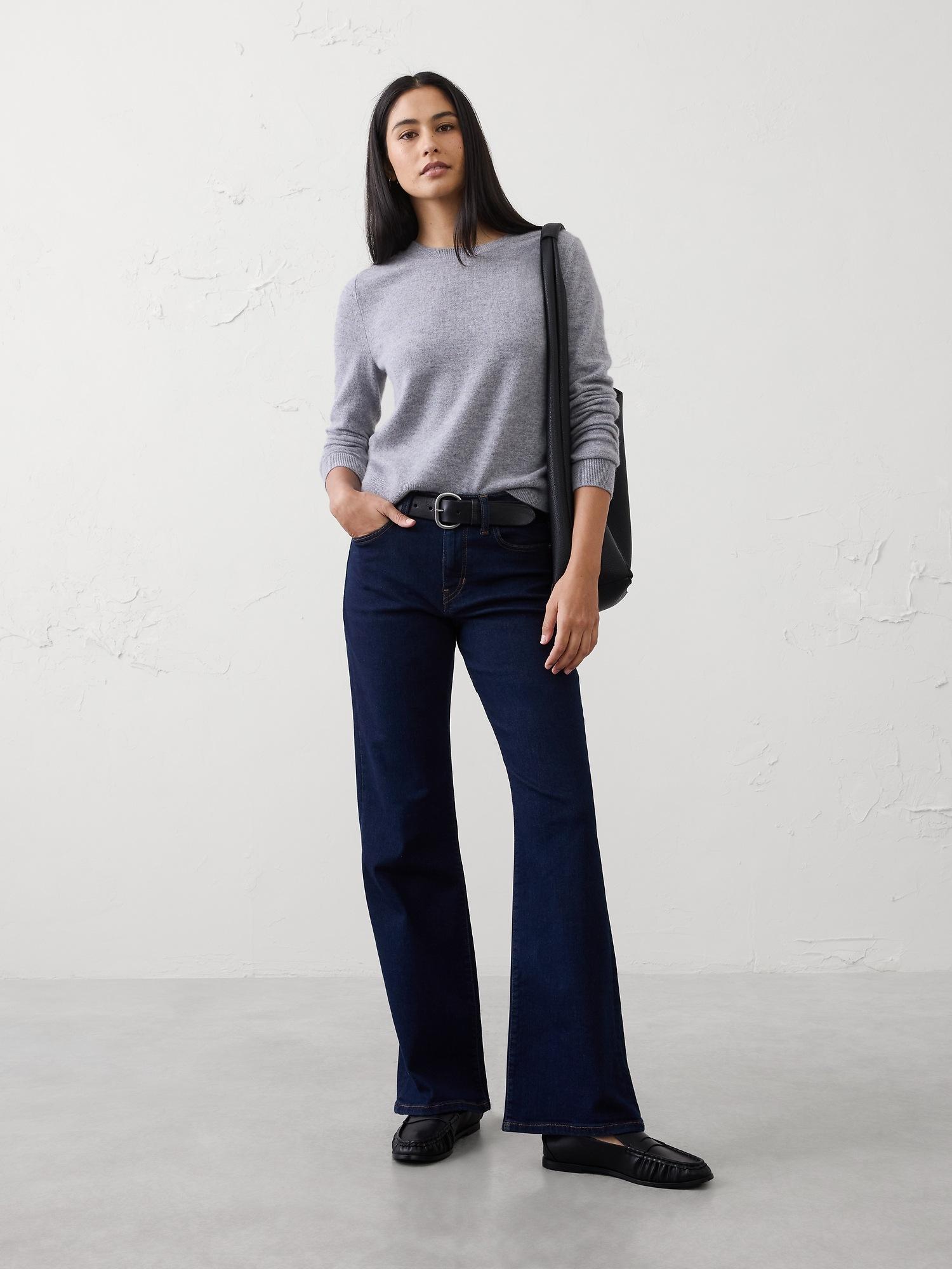 mid-rise slim bootcut jean