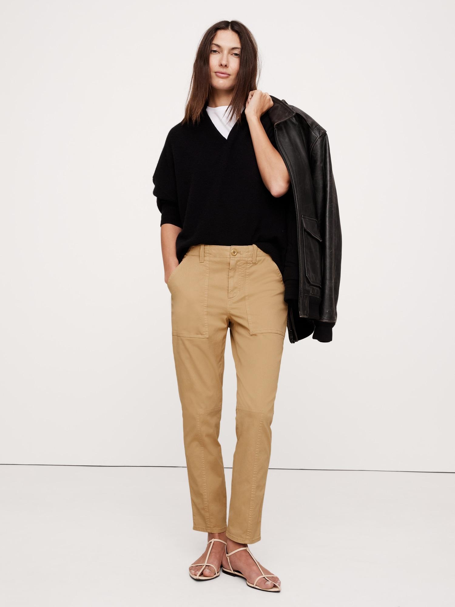 mid-rise slim cargo pant