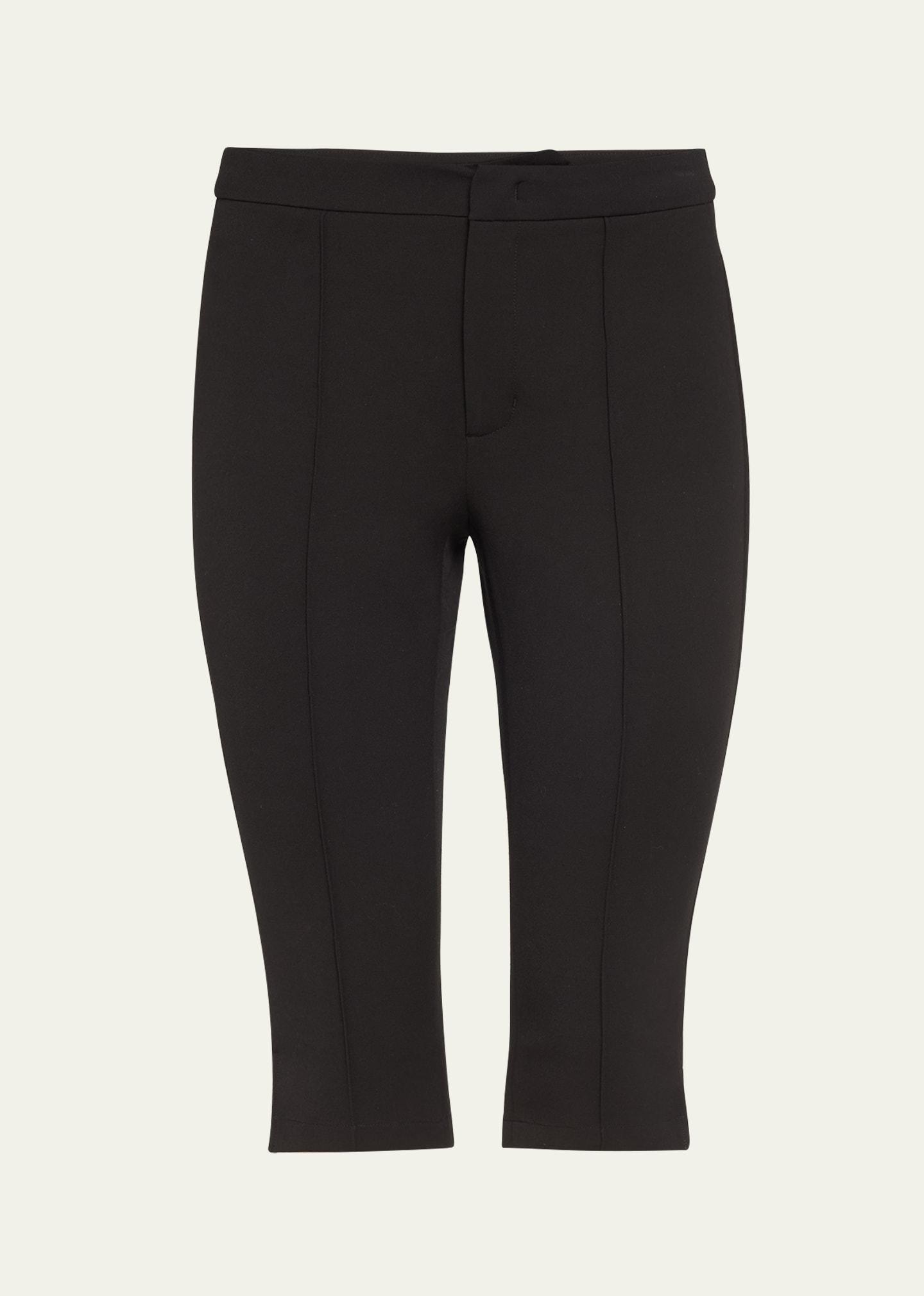 mid-rise slim-fit capris