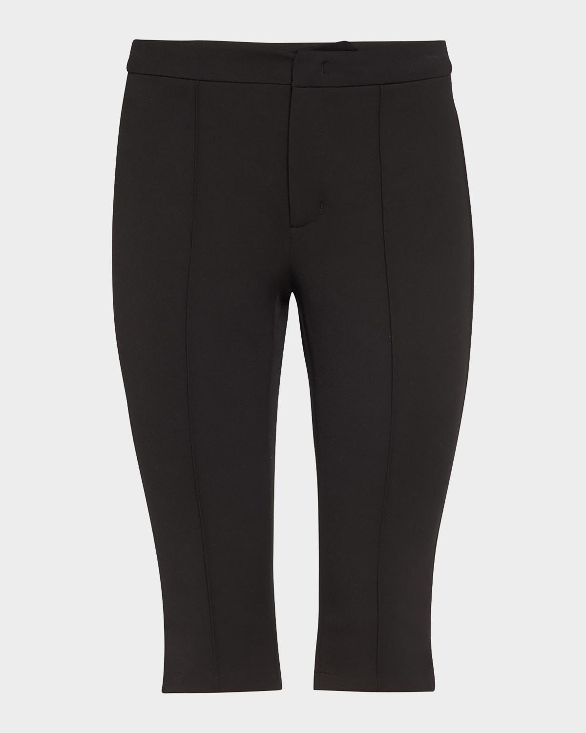 mid-rise slim-fit capris