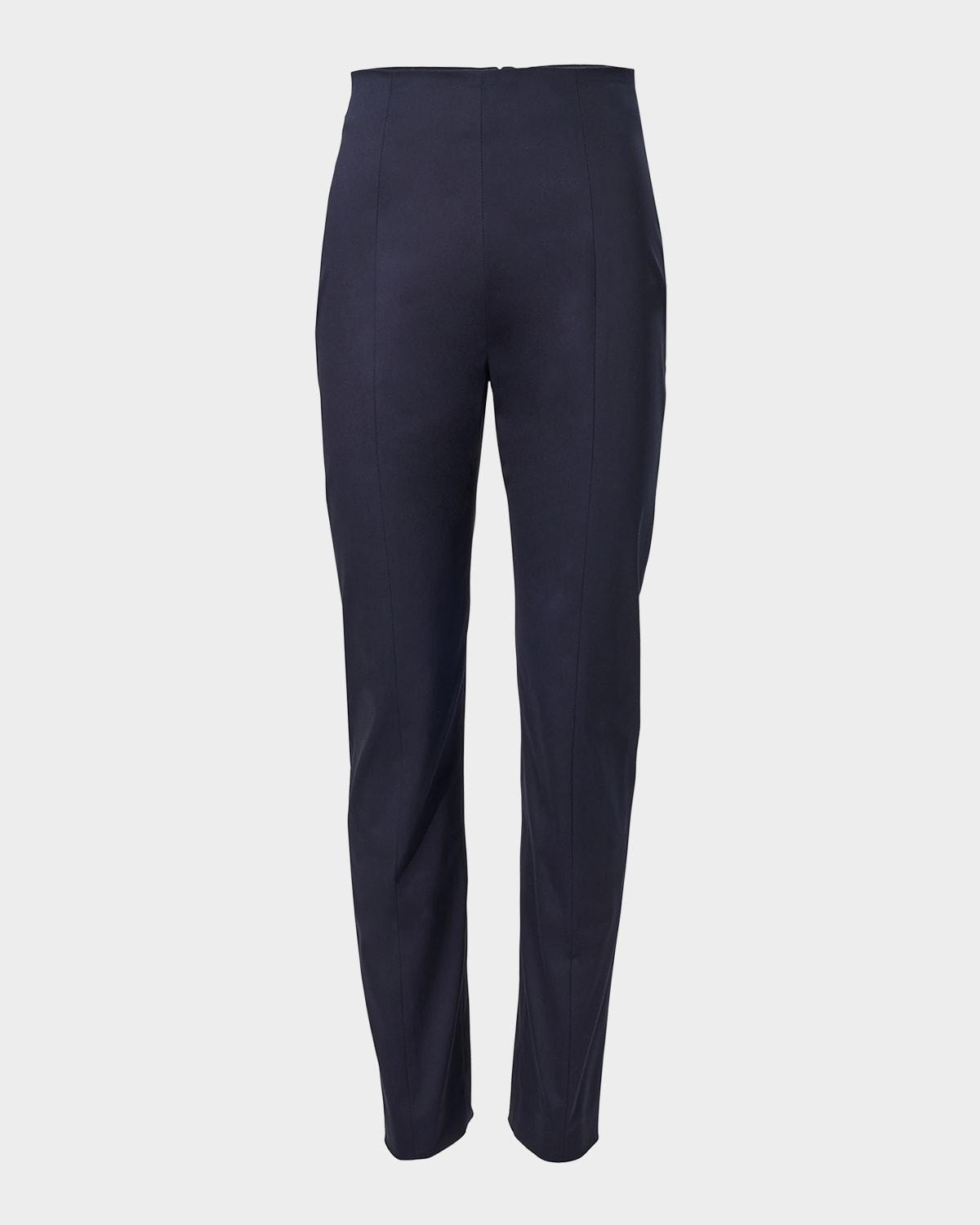 mid-rise slim-leg ankle pants