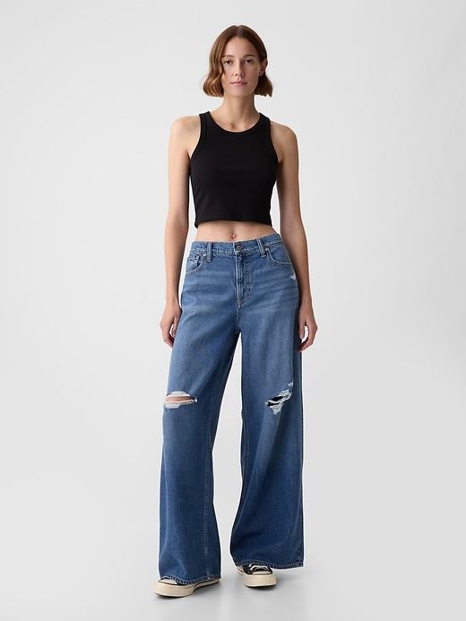 mid rise ultrasoft baggy jeans