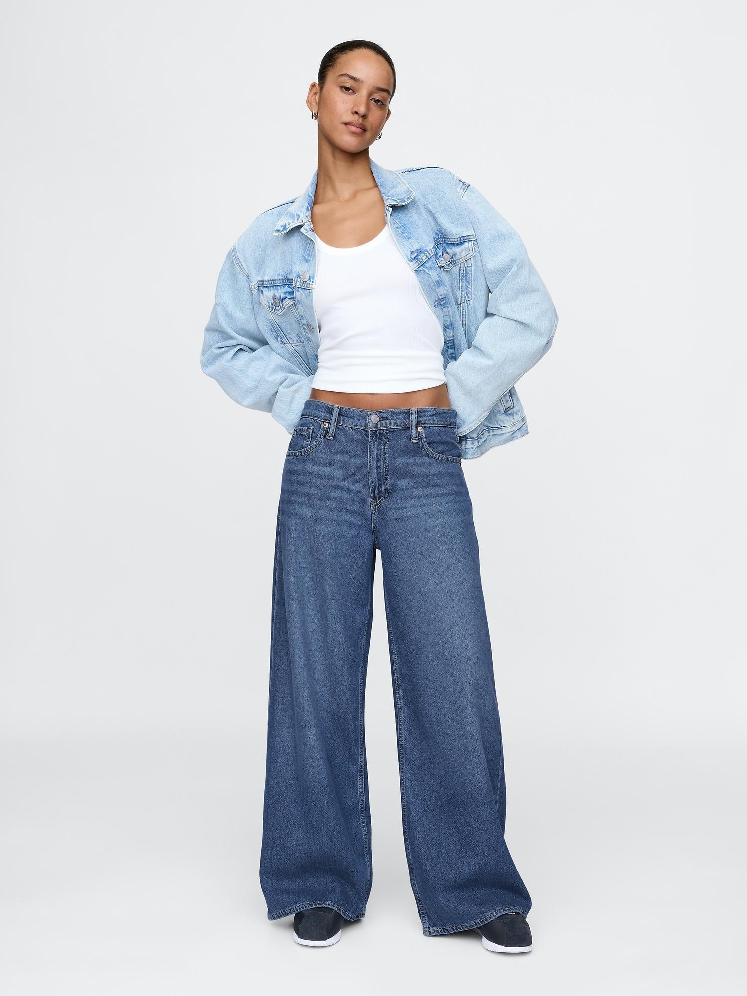 mid rise ultrasoft baggy jeans