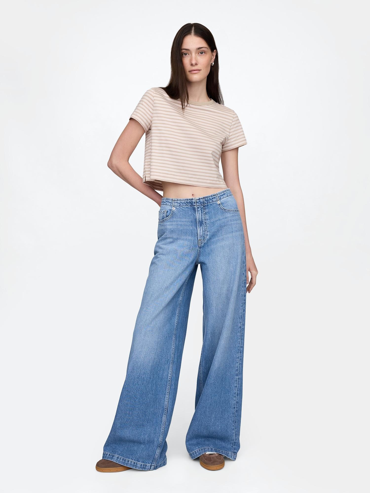 mid rise ultrasoft baggy jeans