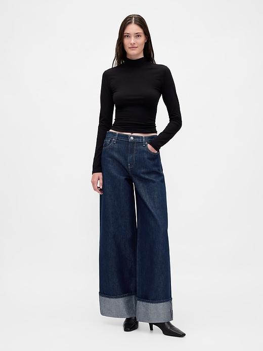 mid rise ultrasoft baggy jeans