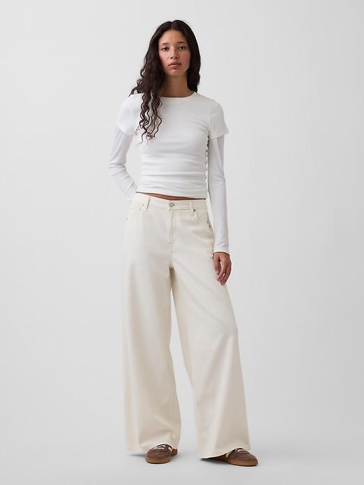 mid rise ultrasoft baggy jeans