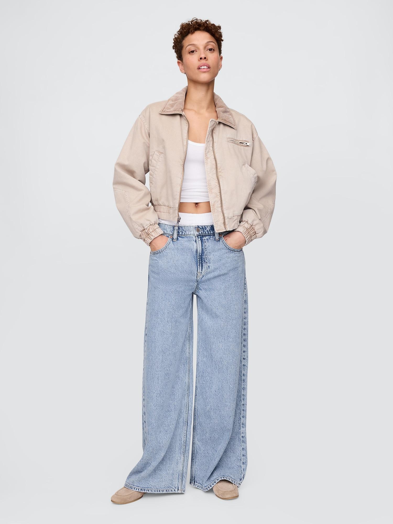 mid rise ultrasoft baggy jeans