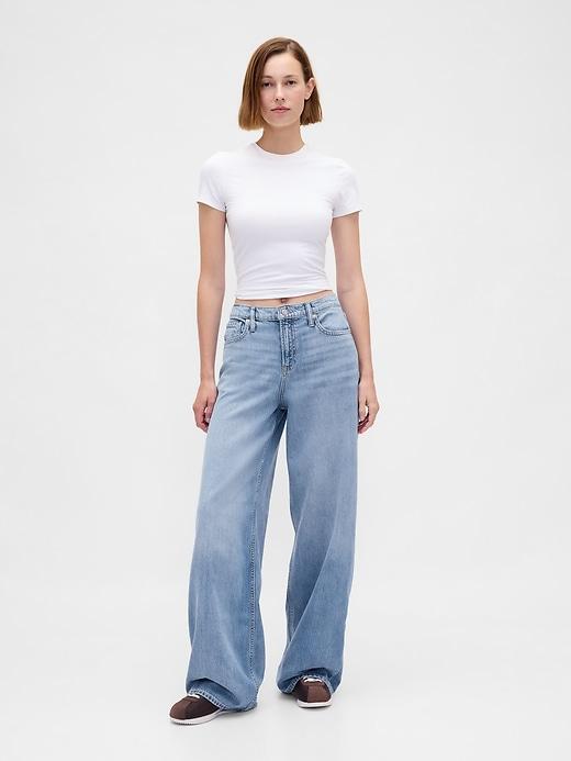 mid rise ultrasoft baggy jeans