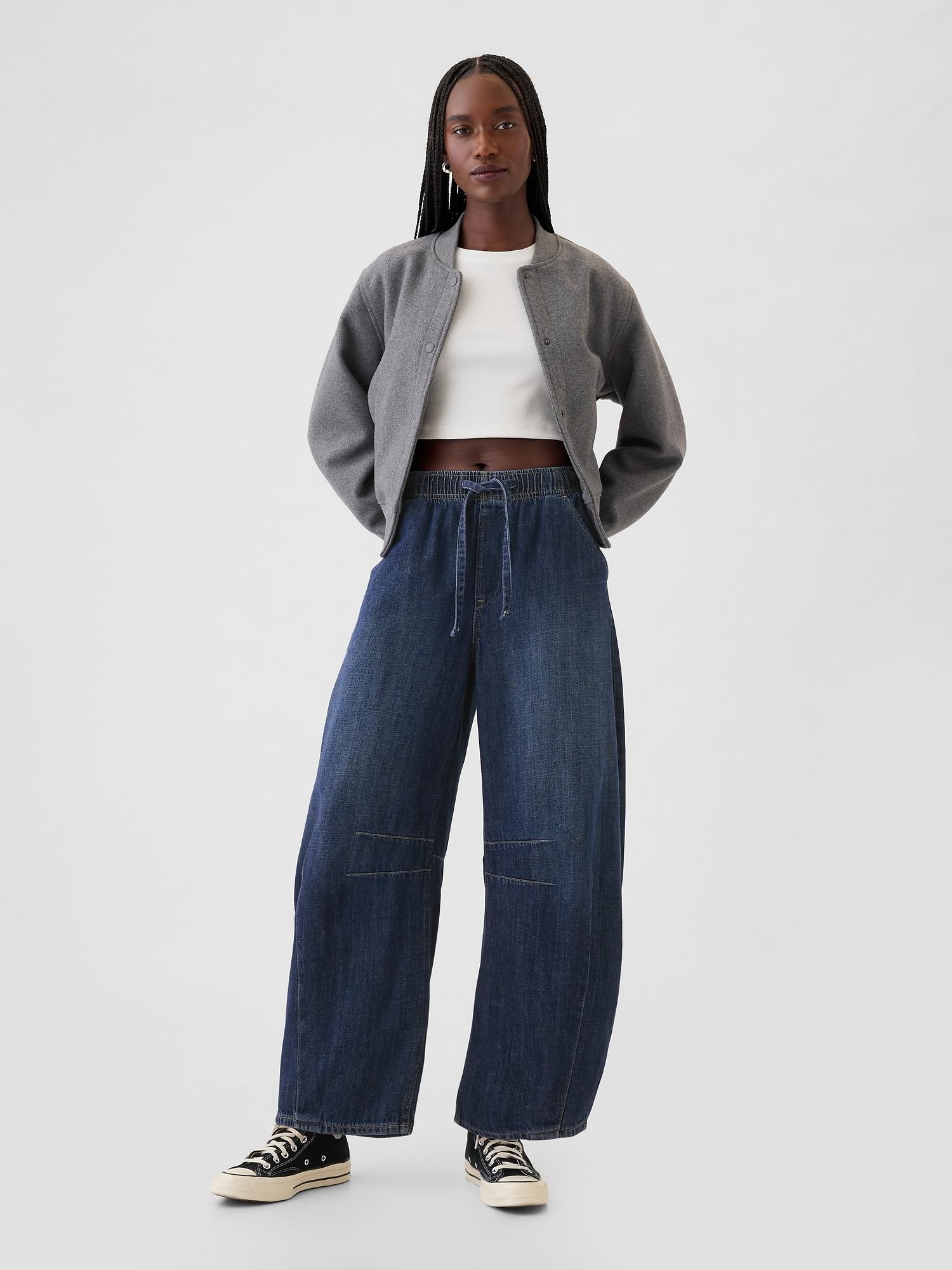 mid rise ultrasoft easy horseshoe jeans
