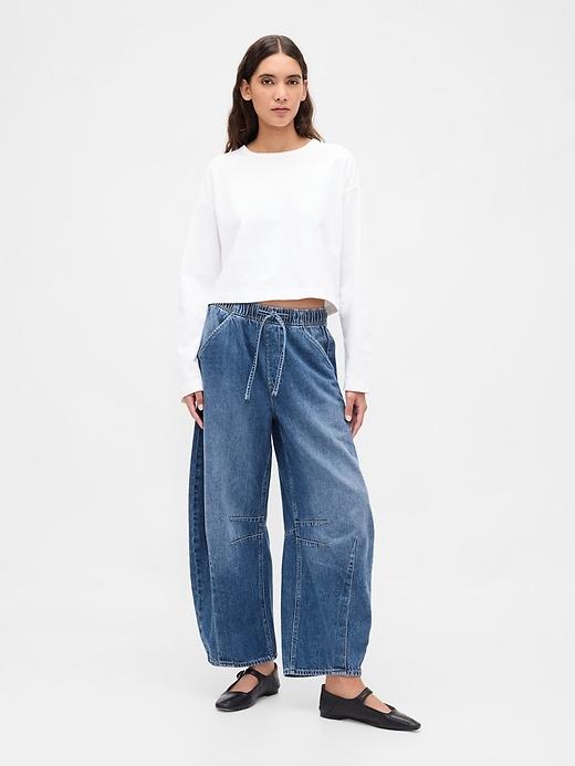 mid rise ultrasoft easy horseshoe jeans