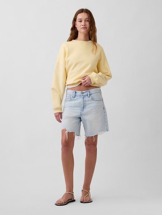 mid rise ultrasoft loose bermuda shorts