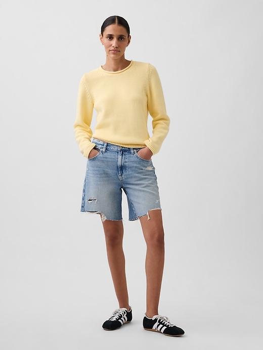mid rise ultrasoft loose bermuda shorts
