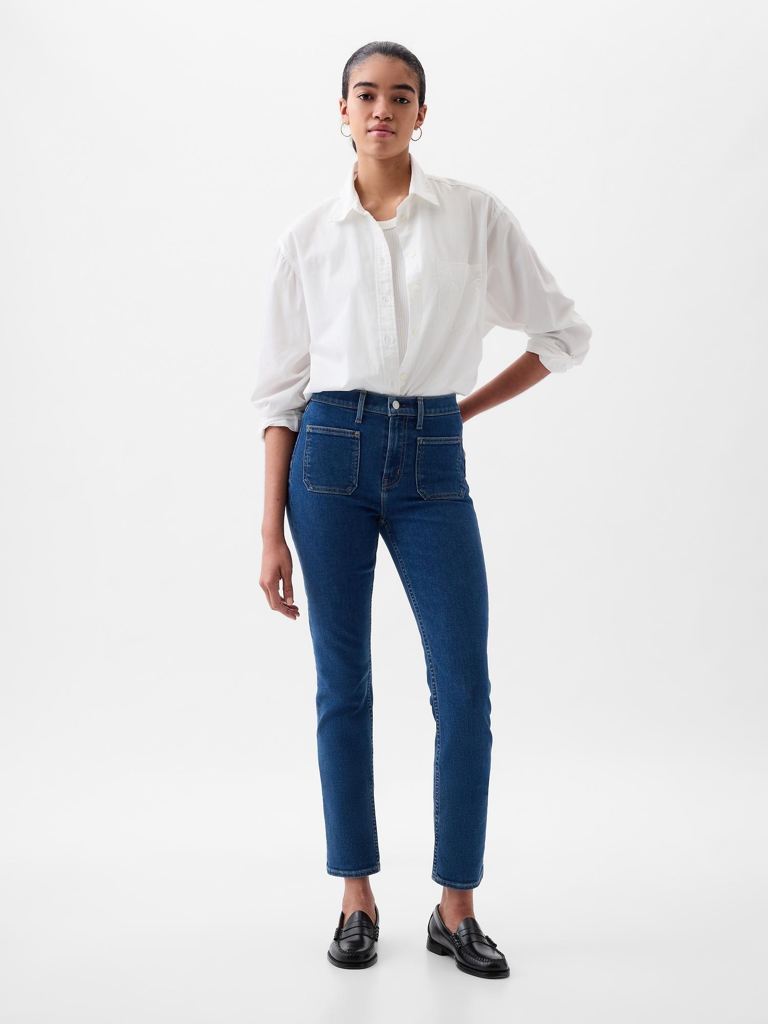 mid rise vintage slim jeans