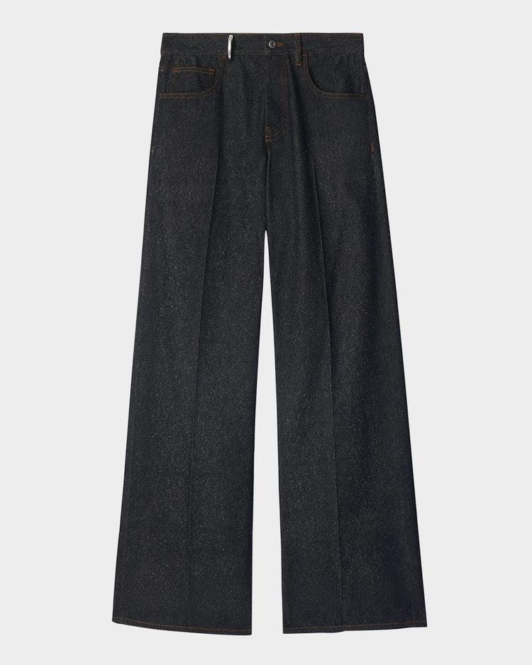 mid-rise wide-leg jeans