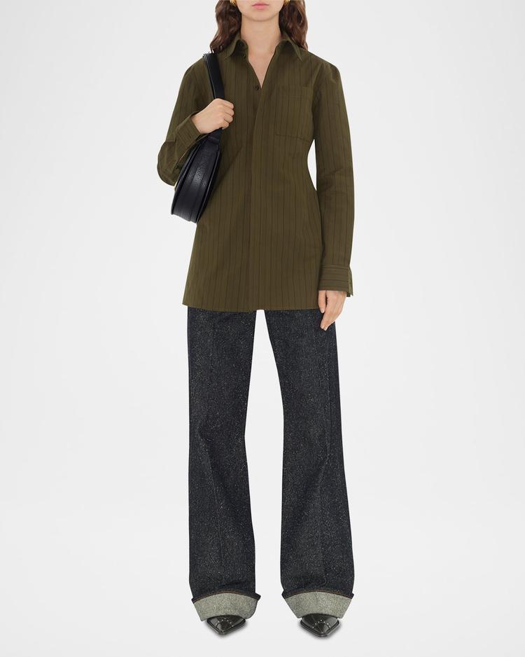 mid-rise wide-leg jeans