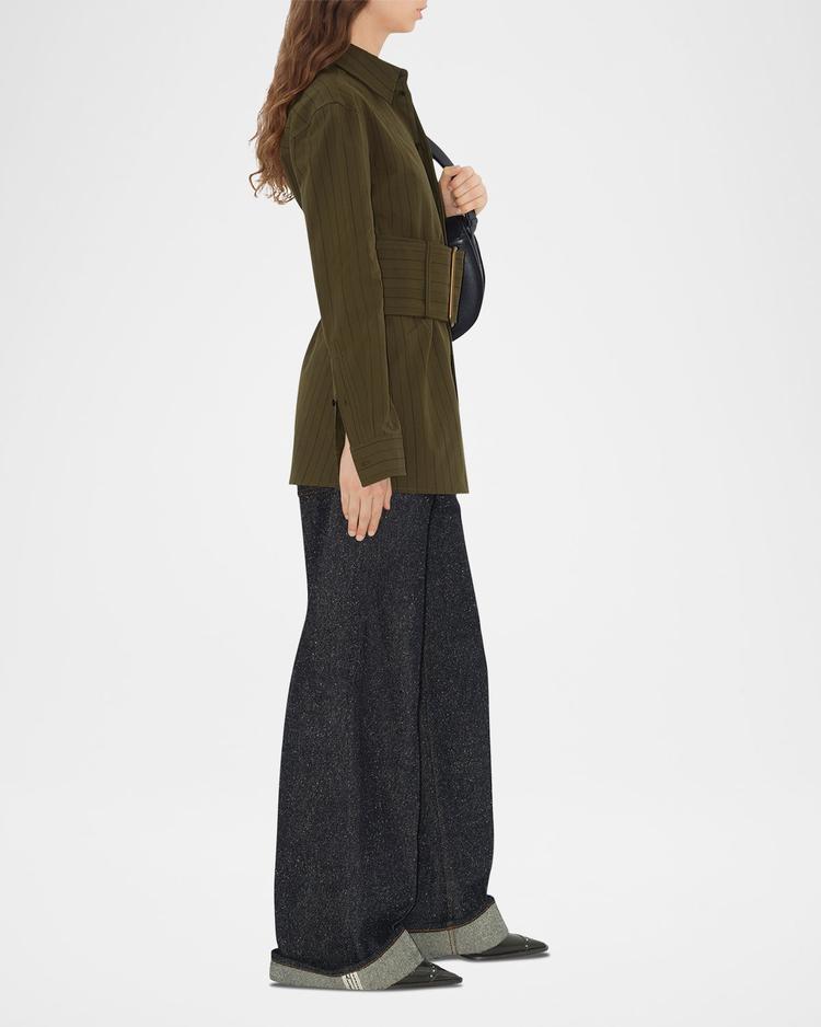 mid-rise wide-leg jeans