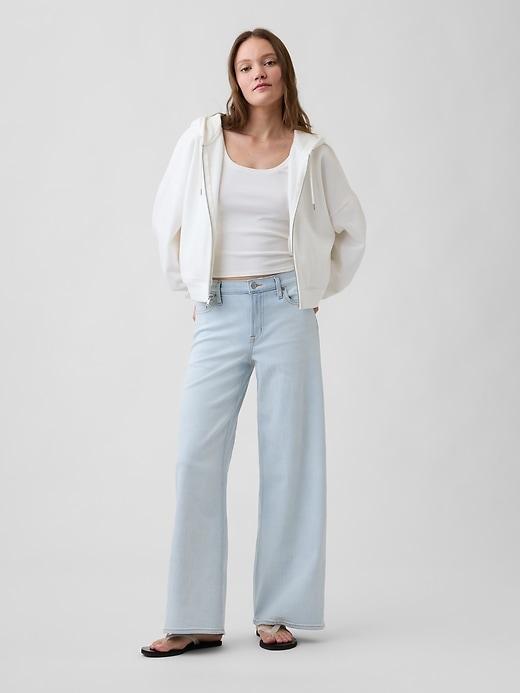 mid rise wide-leg jeans