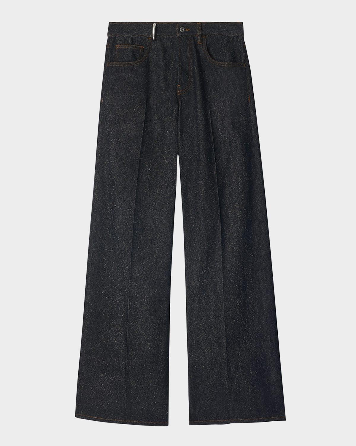 mid-rise wide-leg jeans