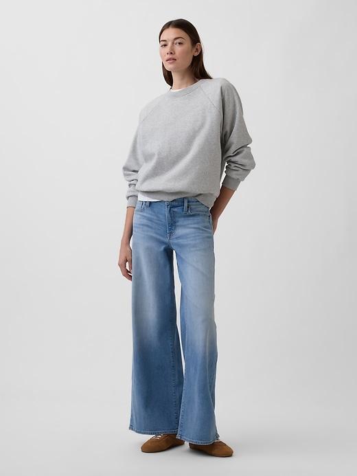 mid rise wide-leg jeans
