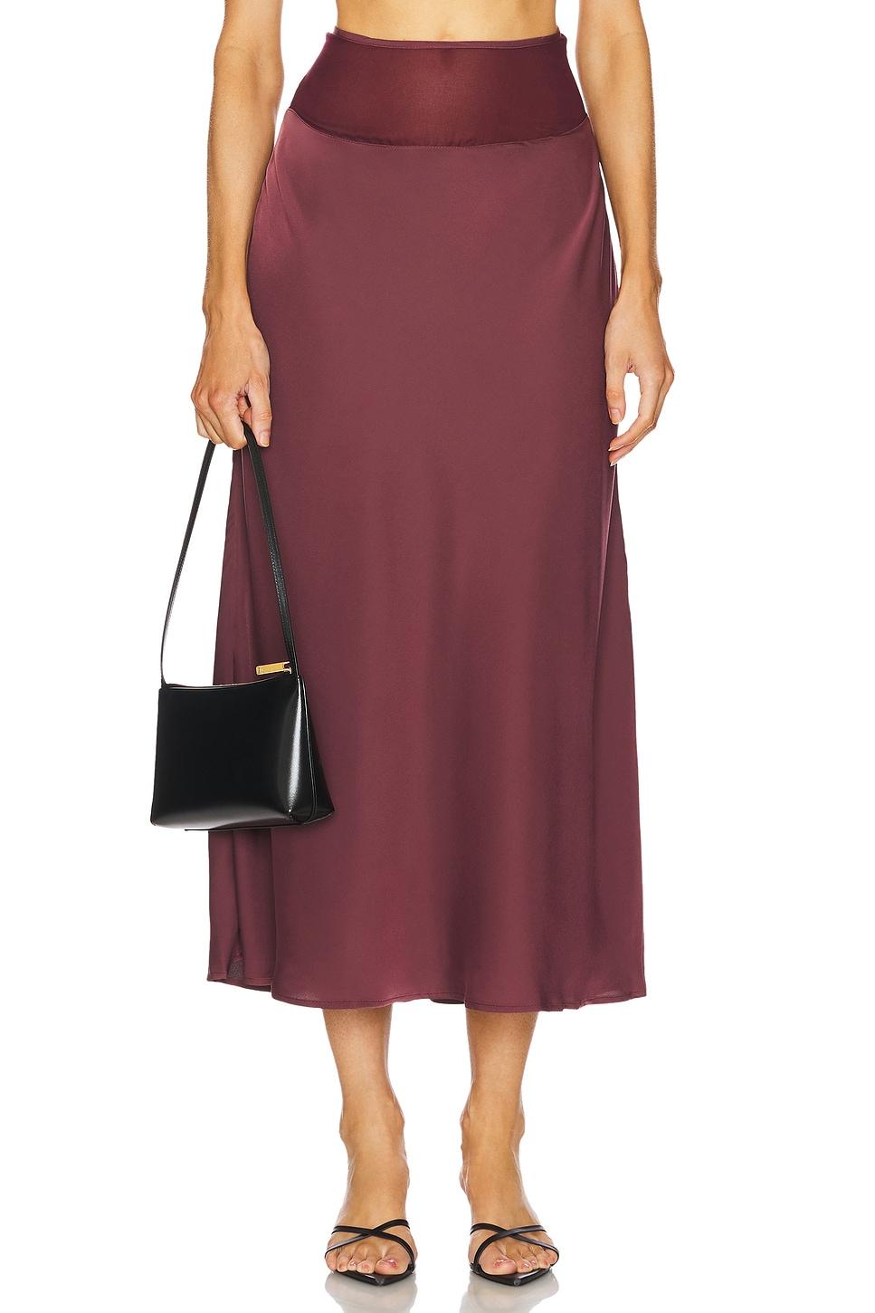 midi chiffon cutout skirt